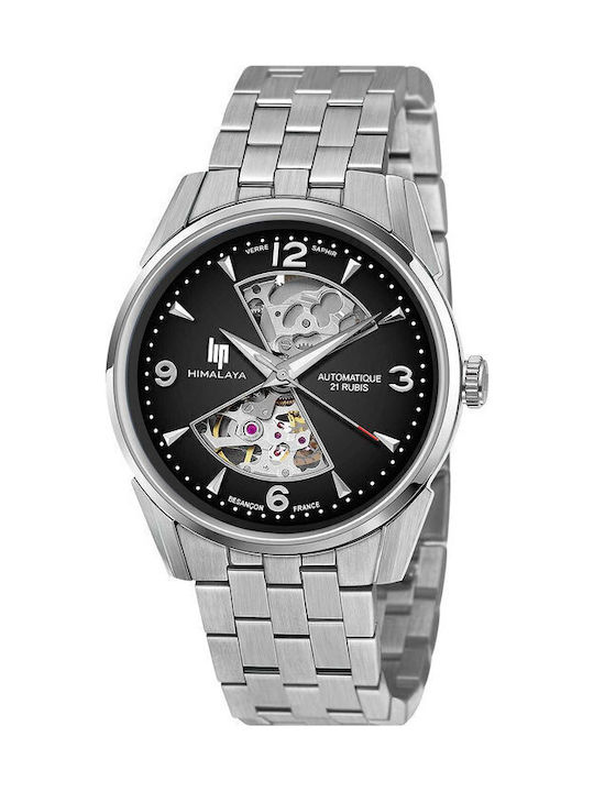 Lip Watches Himalaya Men's Watch Automatic with Silver Metal Bracelet