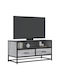 TV-Ständer aus Metall & Holz in Grau Sonoma M80xT34.5xH40cm