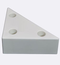 Hoff Kunststoff Bein für Couch 6x6cm Weiß