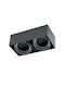 Pireo 2 Gtv Oberflächenleuchte Downlight Schwarz