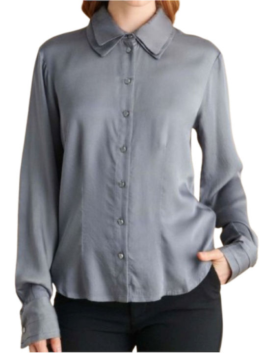 Women's Long Sleeve Shirt Silver