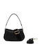 Leather Women's Shoulder and Crossbody Bag Black