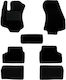 Autopataki Set of Front and Rear Mats 7pcs for Opel Zafira 1999-2005 Black