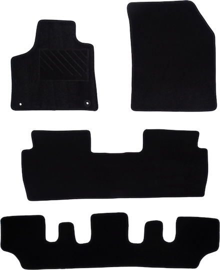 Autopataki Set Front and Back Car Mats 4 Pieces for Peugeot 5008 2017-2024 Black