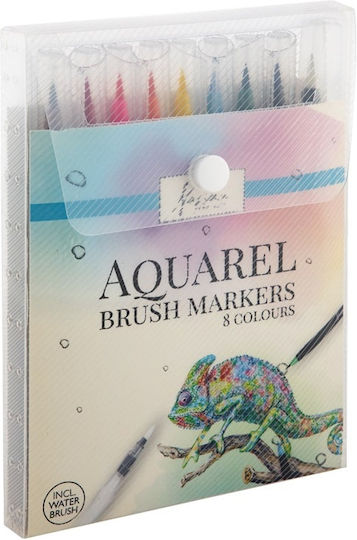 Nassau Fine Art Markere de Pictură cu Apă Subțiri Set 8 Culori