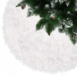 Ποδιά Δέντρου Λευκή με Γούνινη Υφή