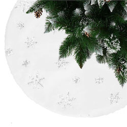 White Snowflake Tree Apron with Fur Texture