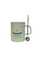 Ceramic Mug "Unicorn" Pistachio Lid Inox Original Spoon 480ml Etoile Pt-510c