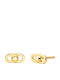 Michael Kors Astor Link Earrings made of Silver Gold Plated with Stones & Pearls