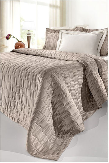 Guy Laroche Brick Подредба Покривало Кингсайз Микросатин Brick - Taupe 240x250см 3бр