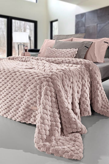 Guy Laroche Elixir Κουβέρτα Γούνινη King Size 260x240εκ. Old Pink