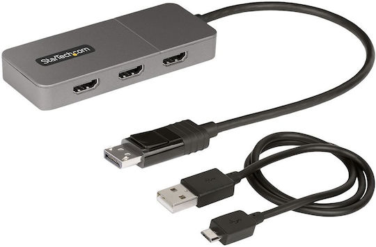 Αξεσουάρ Εικόνας Startech 3-port Mst Hub Displayport To Triple Hdmi Monitors 4k 60hz Dp 1.4 Multi-monitor