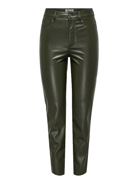 Only Women's Leather Trousers Deep Depths