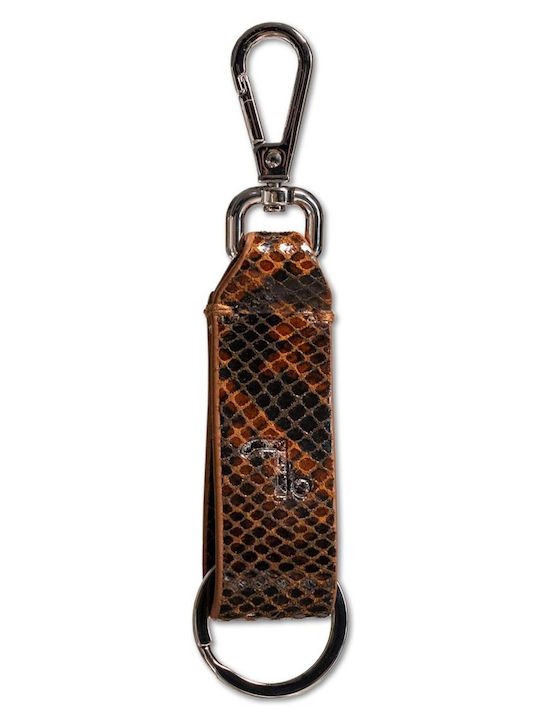 7.Dots Μπρελόκ Πορτοφόλι Δερμάτινο Foil Bark