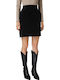 High-waisted Midi Skirt Black