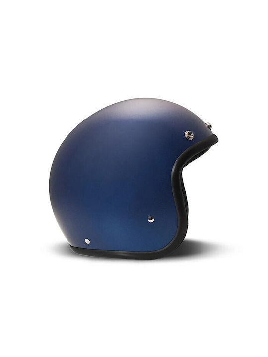 DMD Retro Matt Deep Blue Κράνος Μηχανής Jet ECE...