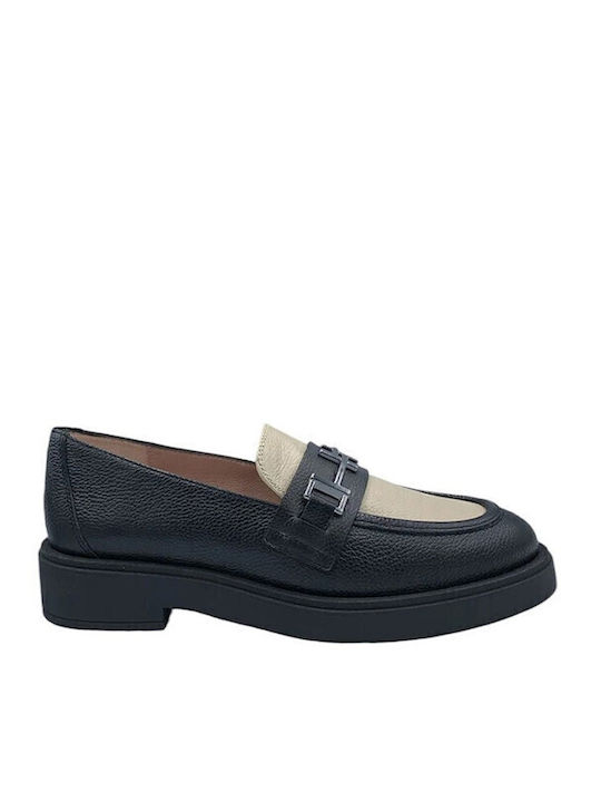 Δερμάτινα Γυναικεία Loafers σε Μαύρο Χρώμα