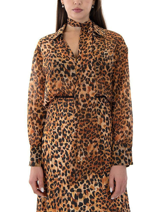 Women's Long Sleeve Shirt Yellow-Black