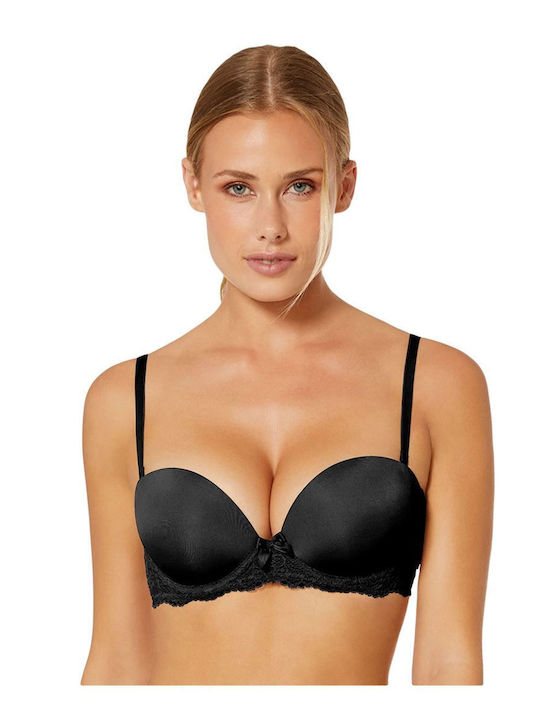 Balconette Black Σουτιέν Push Up