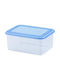 Rectangular Food Container 0.8L Transparent Blue