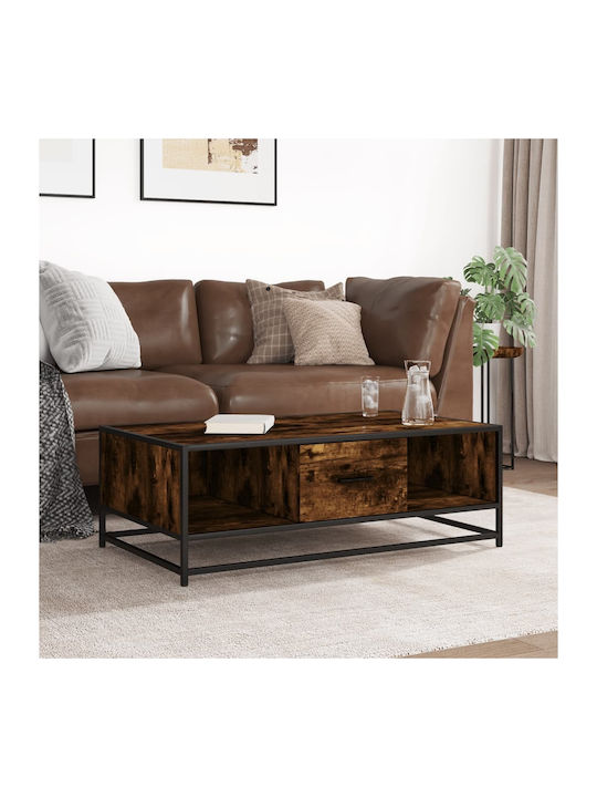 vidaXL Kaffeetisch Zentral Rechteckig Holz Rauc...