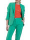 Paranoia Women's Crepe Waisted Blazer Green