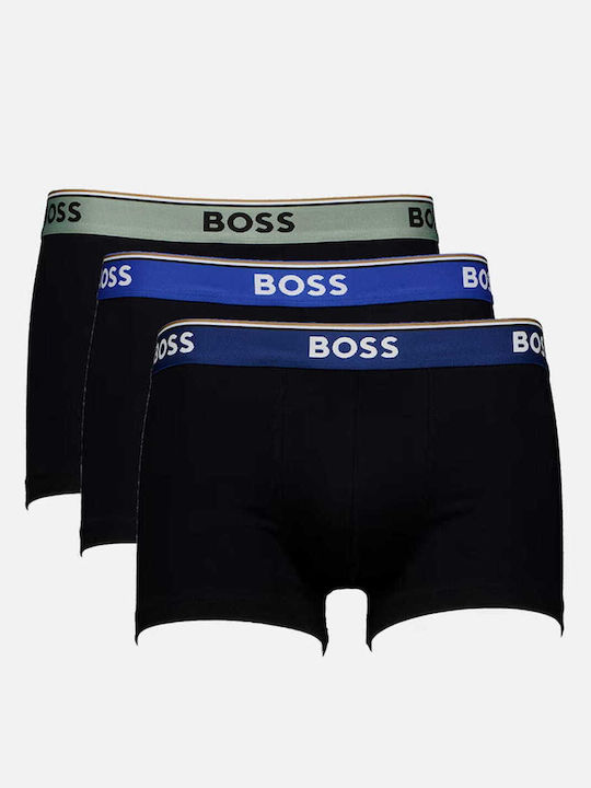 Boss Ανδρικά Μποξεράκια Μαύρα 3Pack