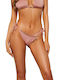 Bikini Inferioare Brazilia Cu Dantelă Satin Roz