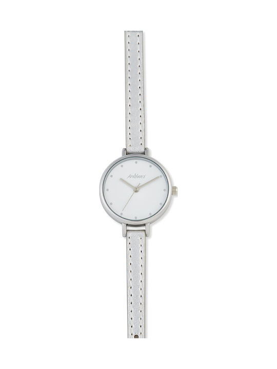 Arabians Women's Watch with Silver Leather Strap