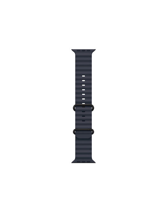Apple Ocean Band Λουράκι Σιλικόνης Navy - Black Titanium Finish (Apple Watch 44/45/46mm/Ultra 49mm)
