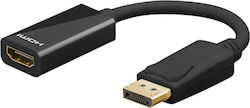 Adapter USB Neutral Video Reduction DisplayPort to HDMI Female Version 1.2 Black Resolution Up to 8K Ultra HD 4320p 30Hz Adapter USB Neutral Video Reduction DisplayPort to HDMI Female Version 1.2 Black Resolution Up to 8K Ultra HD 4320p 30Hz