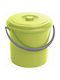 Curver Waste Bin 10L Green Lid
