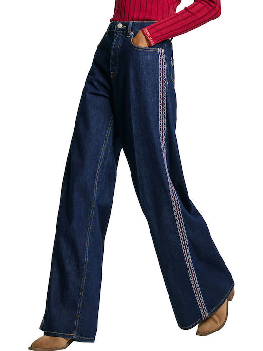 Women's Jean Trousers in Wide Line Dark