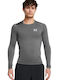 Under Armour Heatgear Ανδρική Ισοθερμική Μακρυμάνικη Μπλούζα Compression Γκρι