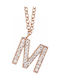 Personal Jewel Necklace Rose Gold Silver 925 Monogram Stones