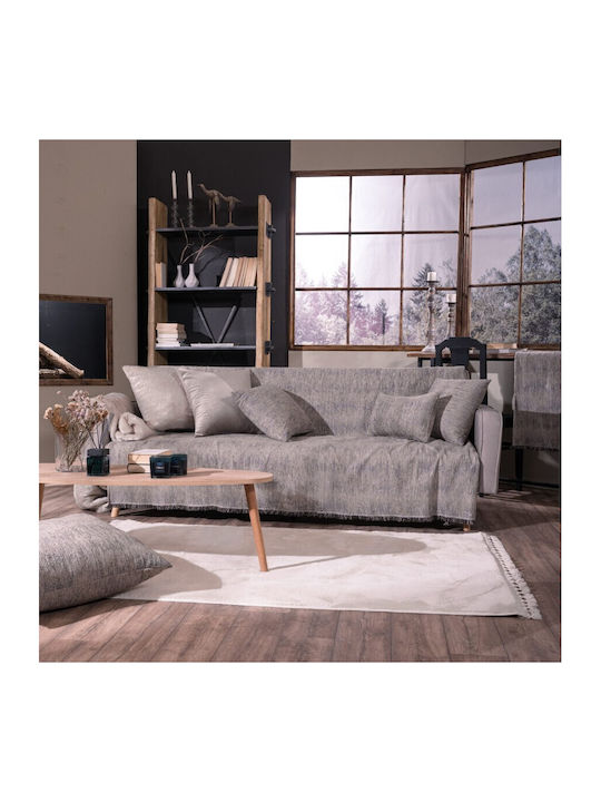 Teoran Teoran Dreisitzer-Sofa Wurf Chenille 180x300cm