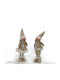 General Trade Christmas Fabric Figure Toddler Beige Height 36cm 2pcs