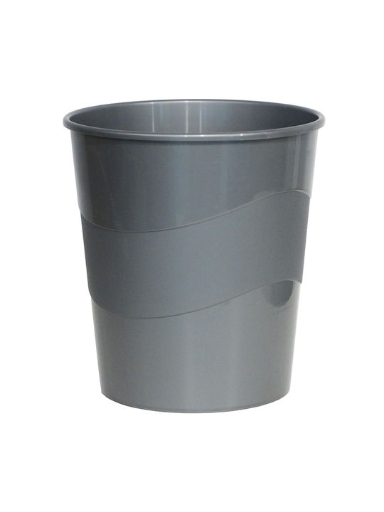 Viomes Office Plastic Waste Bin 14lt Gray 28x28x30cm