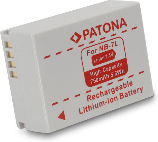 Patona Μπαταρία Φωτογραφικής Μηχανής NB-7L 0342 1072 750mAh Συμβατή με Canon