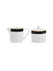 Mikasa Luxe Deco China Zuckerdose & Sahnekännchen Set 245ml Weiß