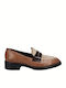 Leder Damen Mokassins in Braun Farbe