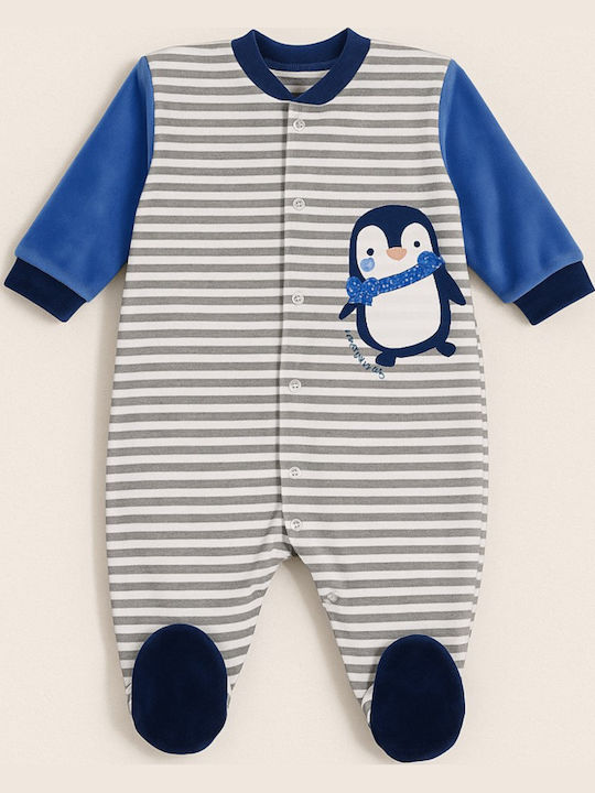 Pretty Baby Penguin Φορμάκι Βελουτέ Penguin Navy Μπλε