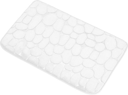 Badematte Weiß 80x50cm