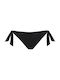 Bikini Slip με Κορδονάκια Μαύρο