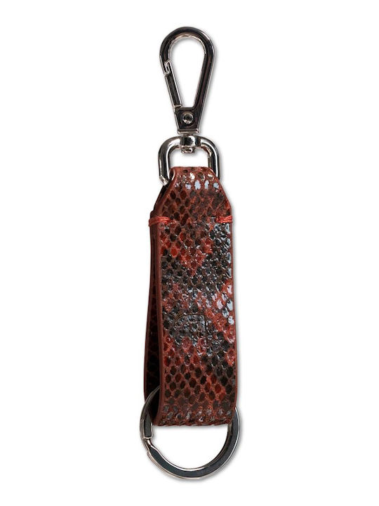 7.Dots Μπρελόκ Πορτοφόλι Δερμάτινο Rust Foil