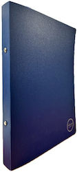 Biblioraft cu 2 inele 19x26x2cm Albastru