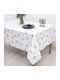 Dimeco Christmas Tablecloth White L135xW180cm 1pcs