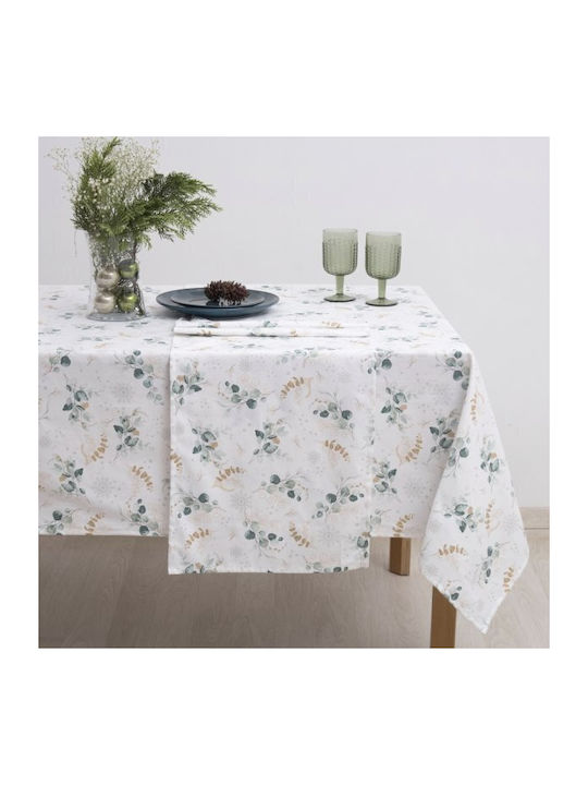 Dimeco Christmas Tablecloth Runner White L40xW160cm 1pcs