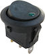 On-Off switch Rocker 6A 250V Green 1pcs