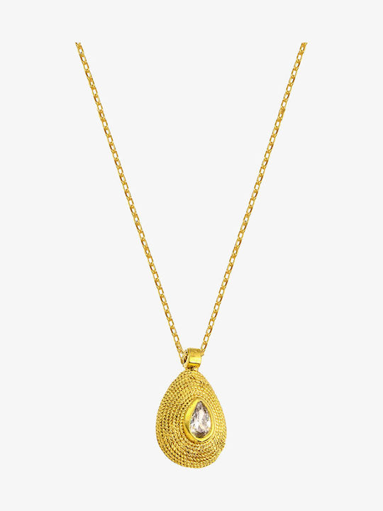 Byzantine Talisman Necklace Made of Gold Plated Silver